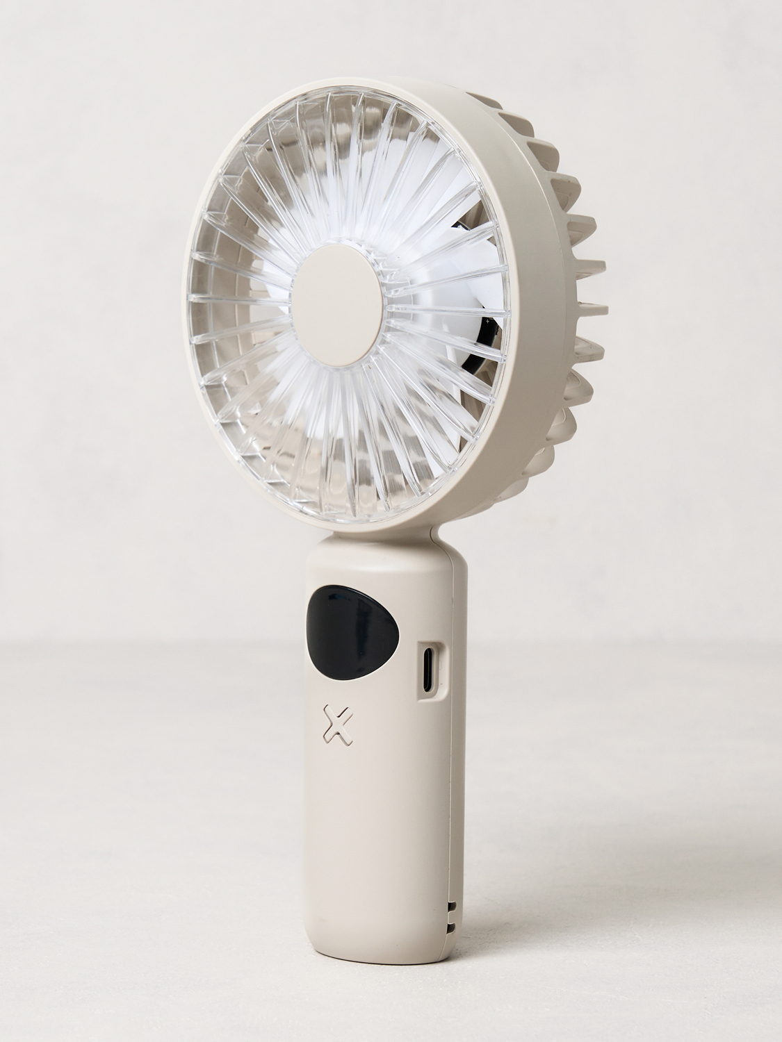 빅 LED 핸디 선풍기 베이지