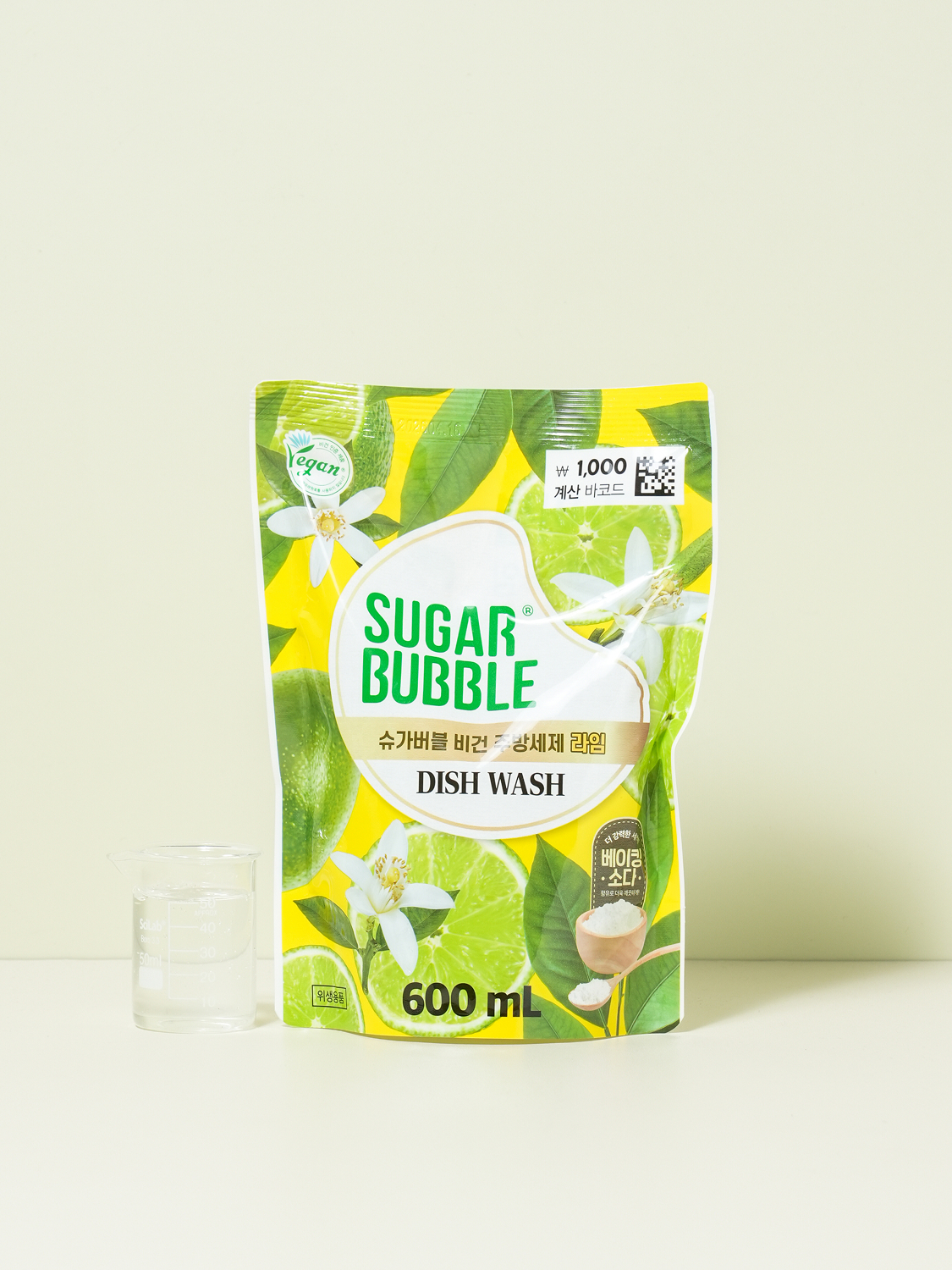Средство для посуды Sugar Bubble Vegan запаска Лайм 600 мл