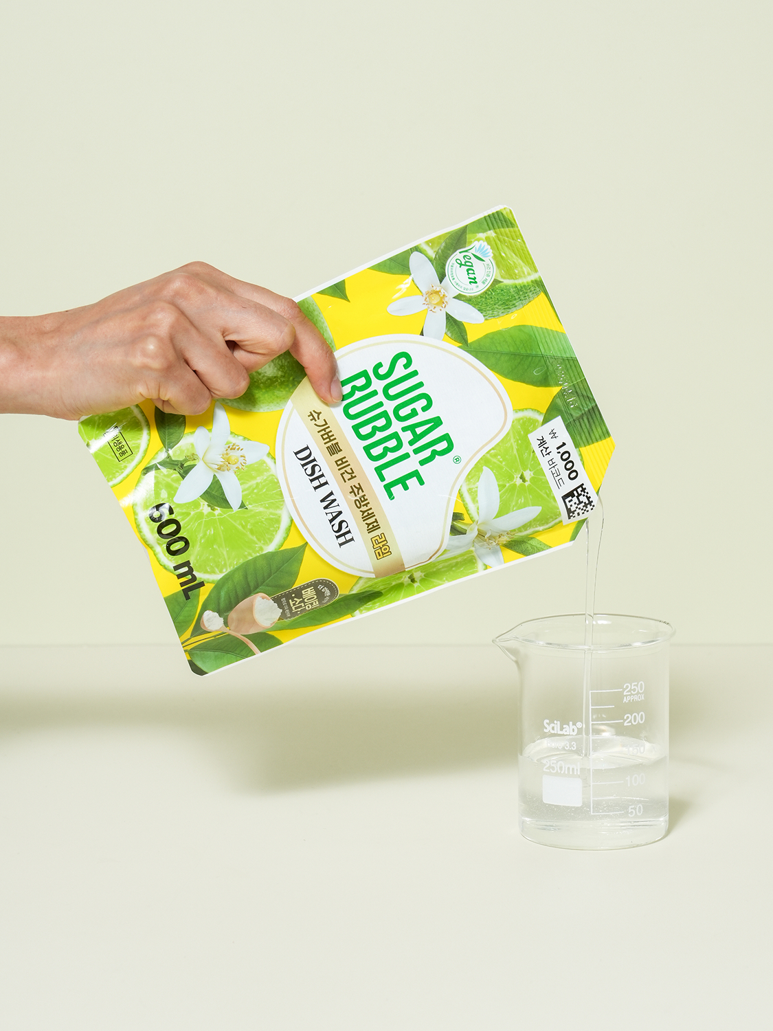 Средство для посуды Sugar Bubble Vegan запаска Лайм 600 мл