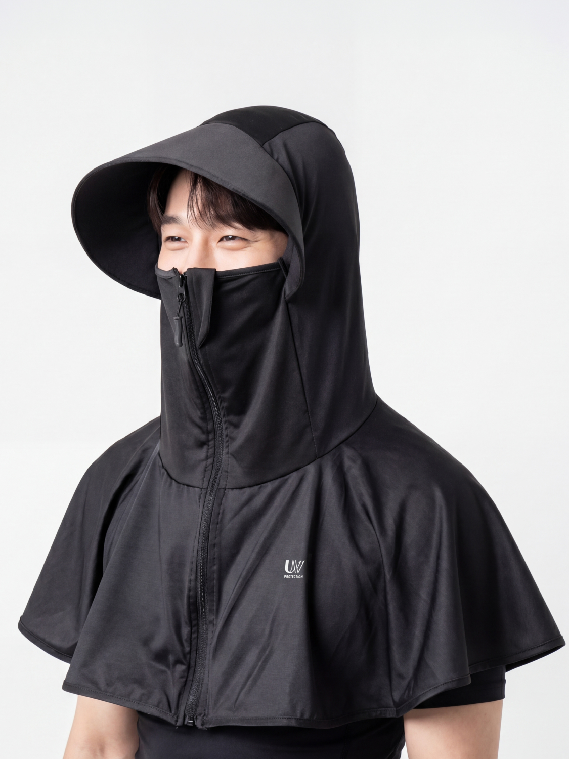 [UV 최대 99% 차단] 케이프 쿨 차광 모자 블랙