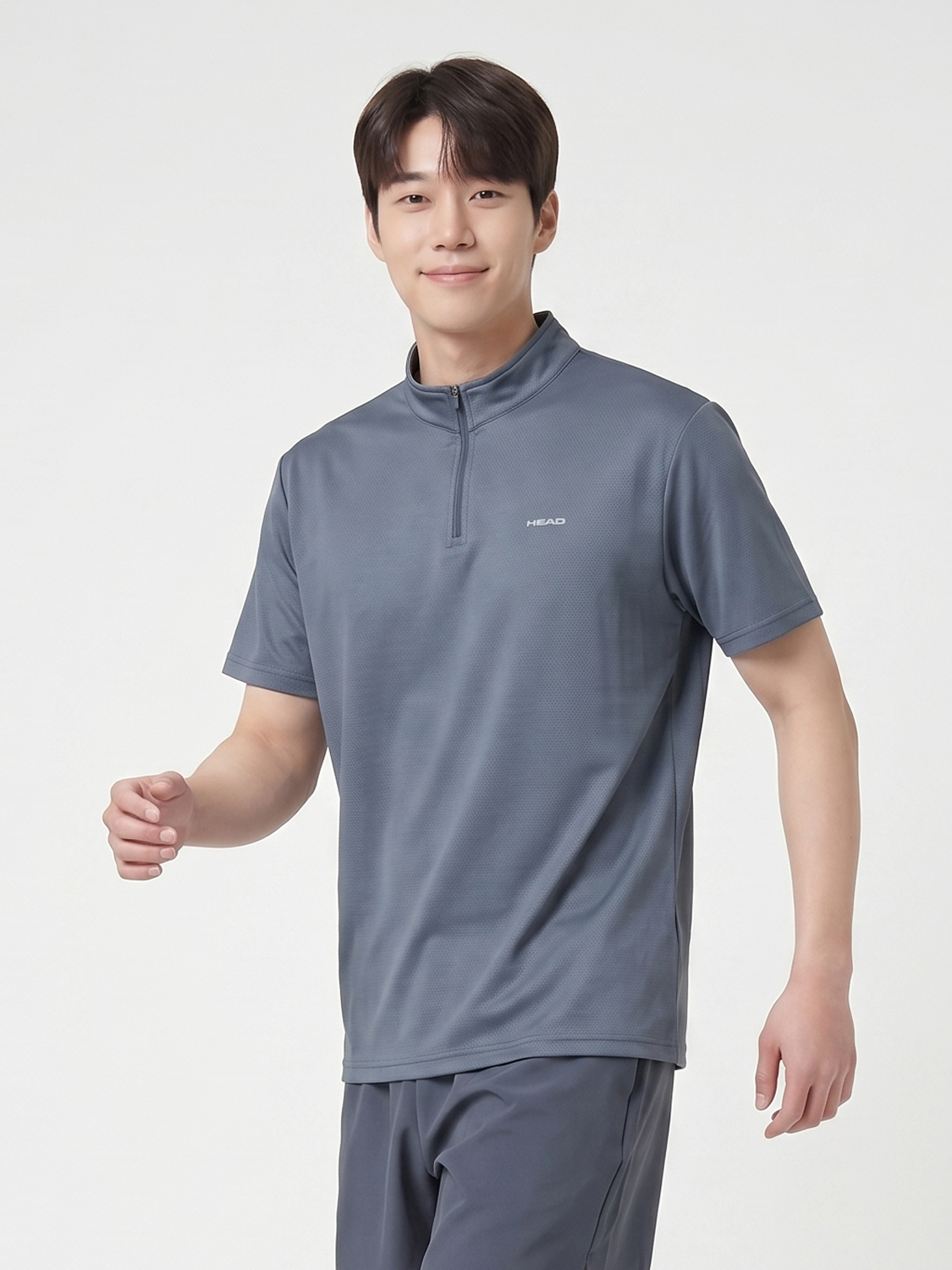 [남성] HEAD 스포츠 반집업 티 XL