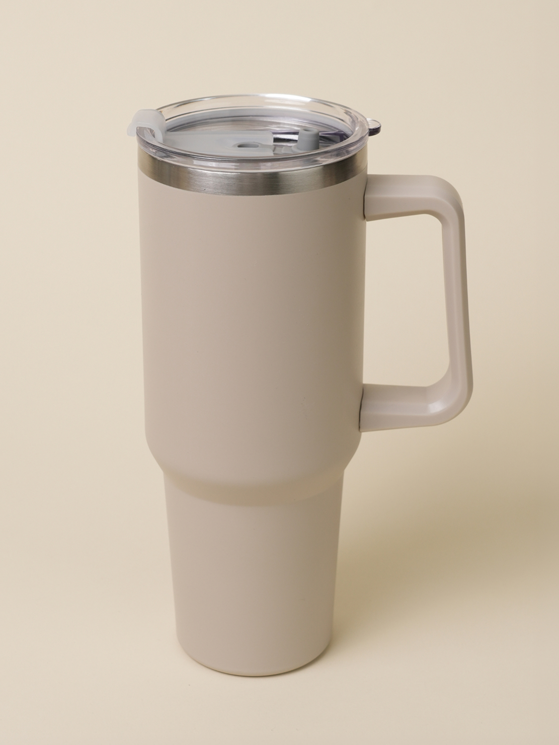 대용량 핸들 텀블러 1200 ml 베이지