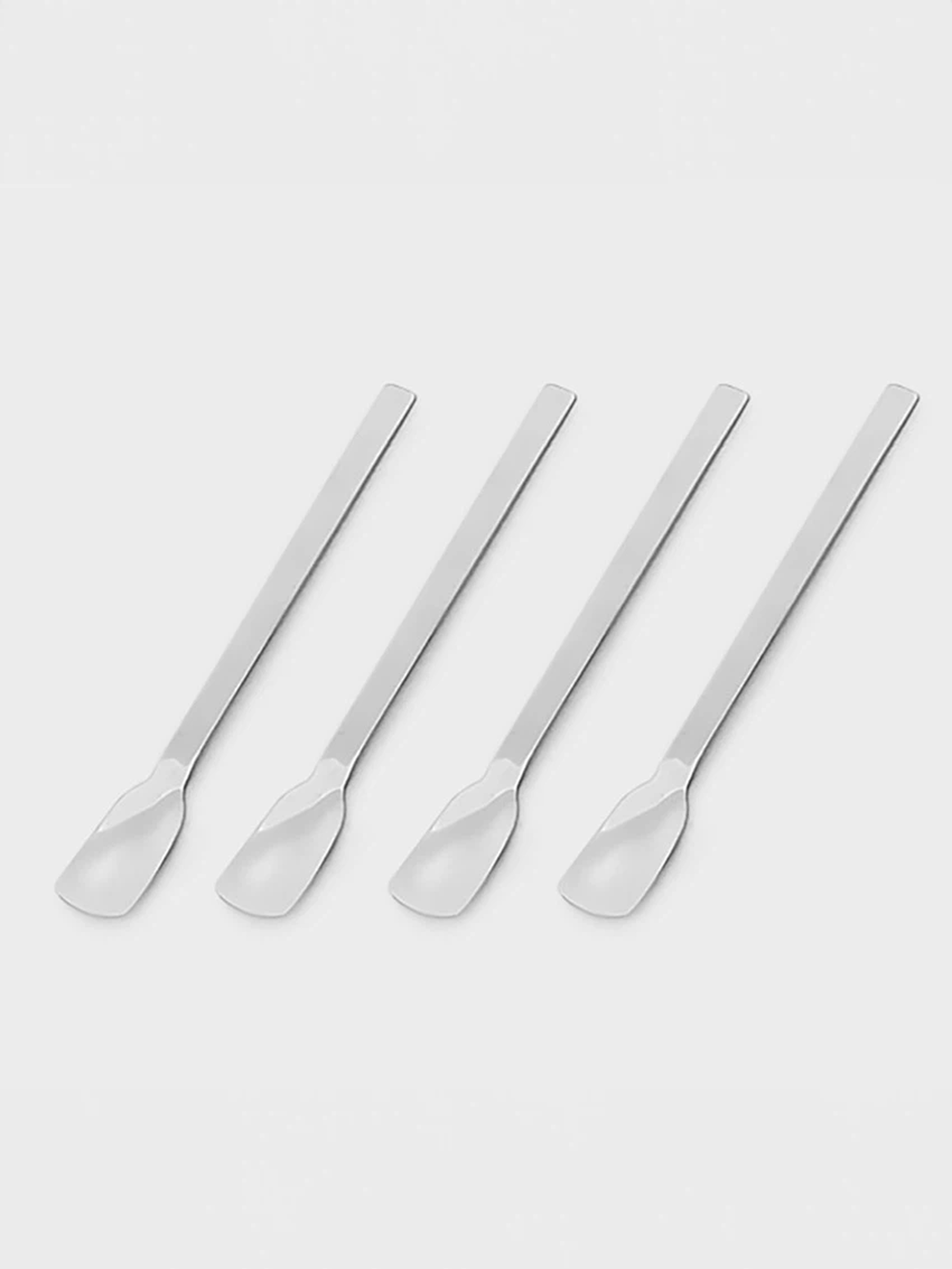 스텐레스 일자 손잡이 티스푼 4개입