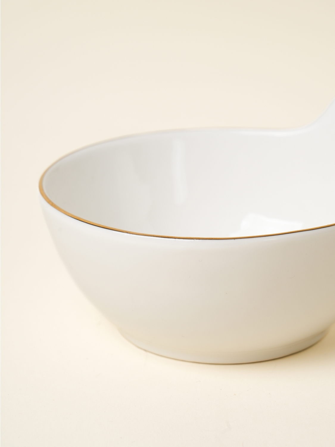 화이트 금장 라인 손잡이 볼 12.5 cm