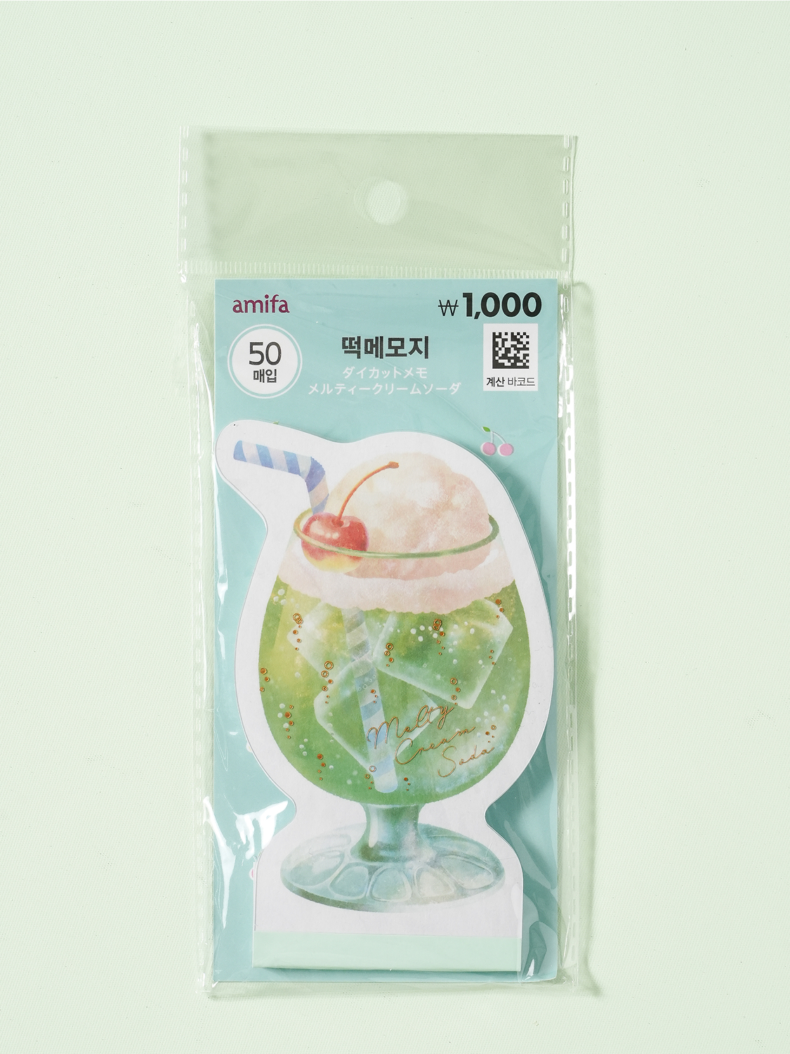 크림소다 다이컷 떡메모지 50매입