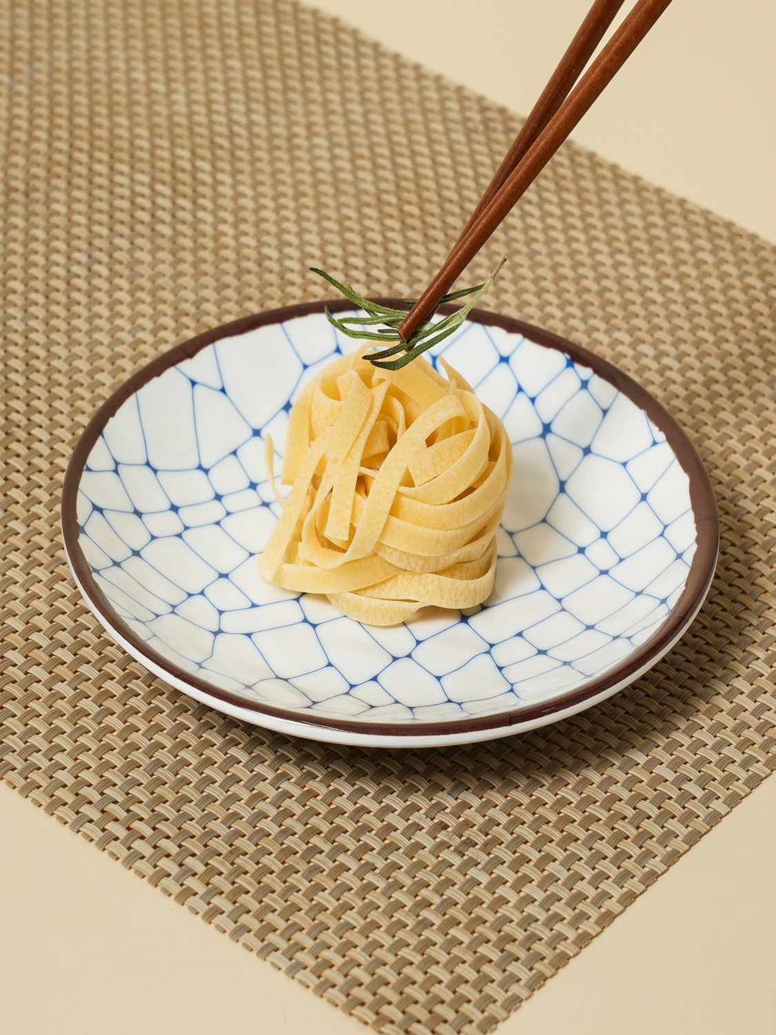 와풍 패턴 멜라민 접시 16.5 cm