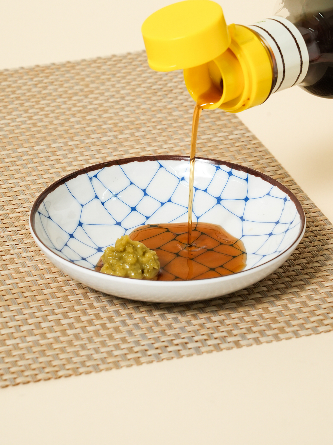 와풍 패턴 멜라민 종지 11.5 cm
