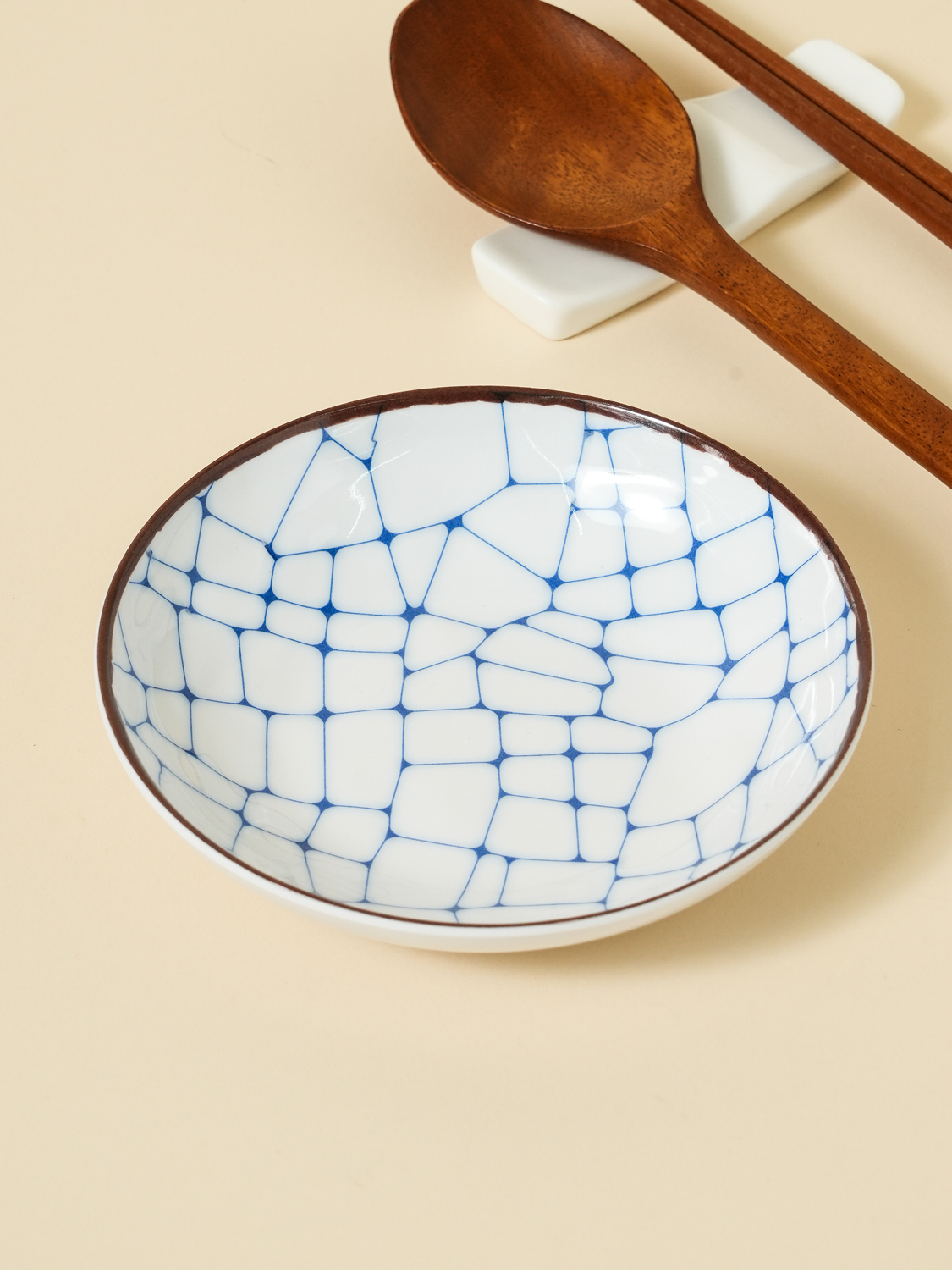 와풍 패턴 멜라민 종지 11.5 cm