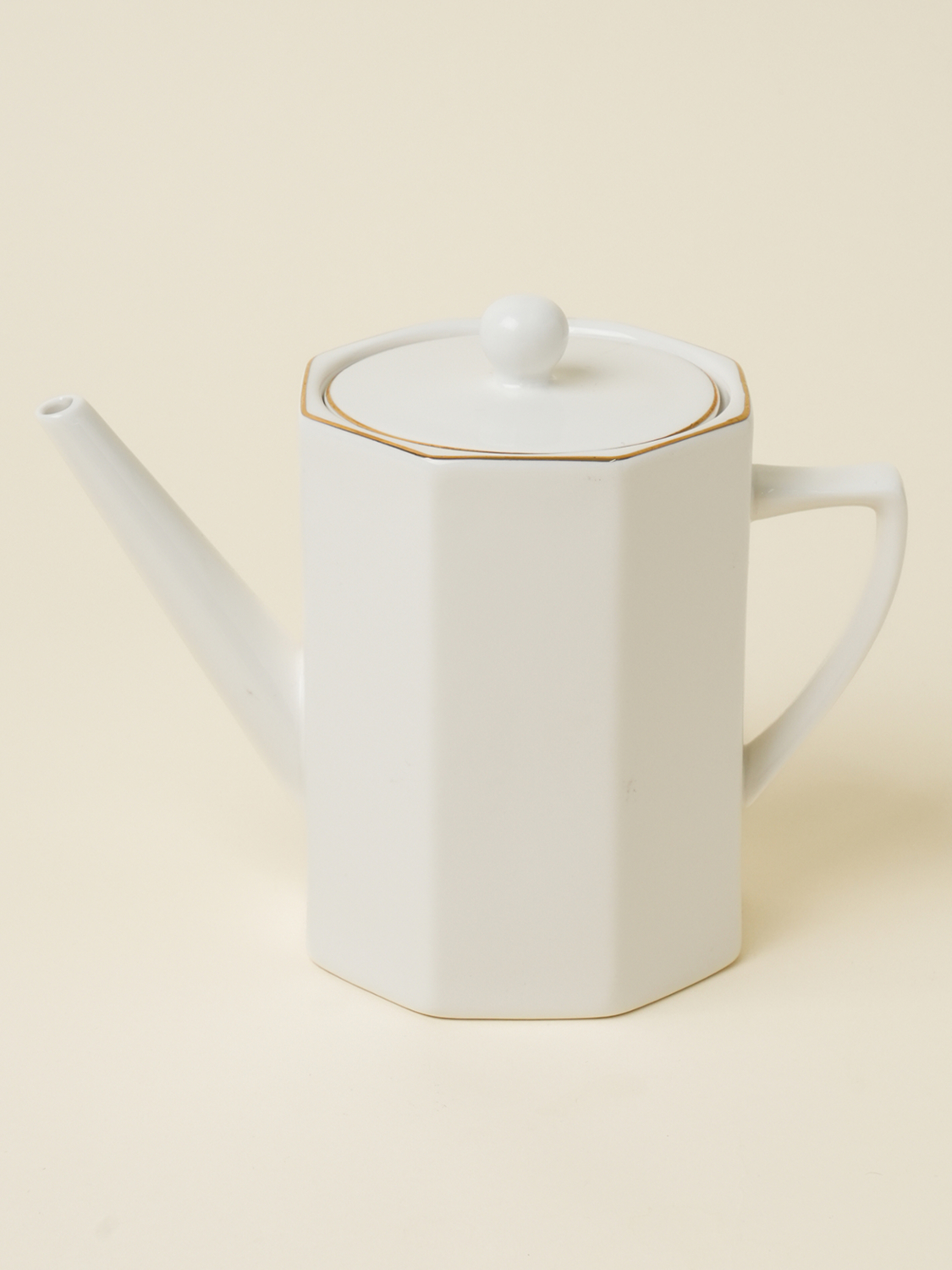 화이트 금장 라인 티포트 950 ml