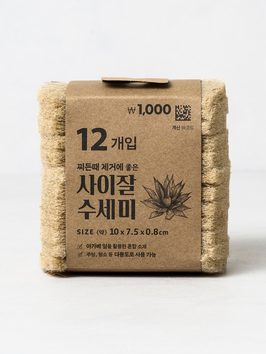 사이잘 수세미 12개입 10 X 7.5 cm