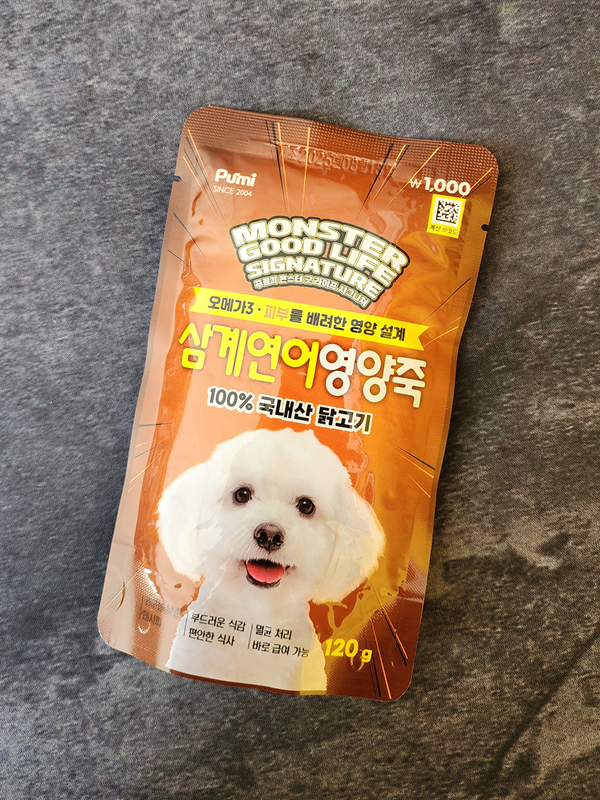 [펫] 몬스터 굿 라이프 강아지 영양죽 삼계＆연어 120 g