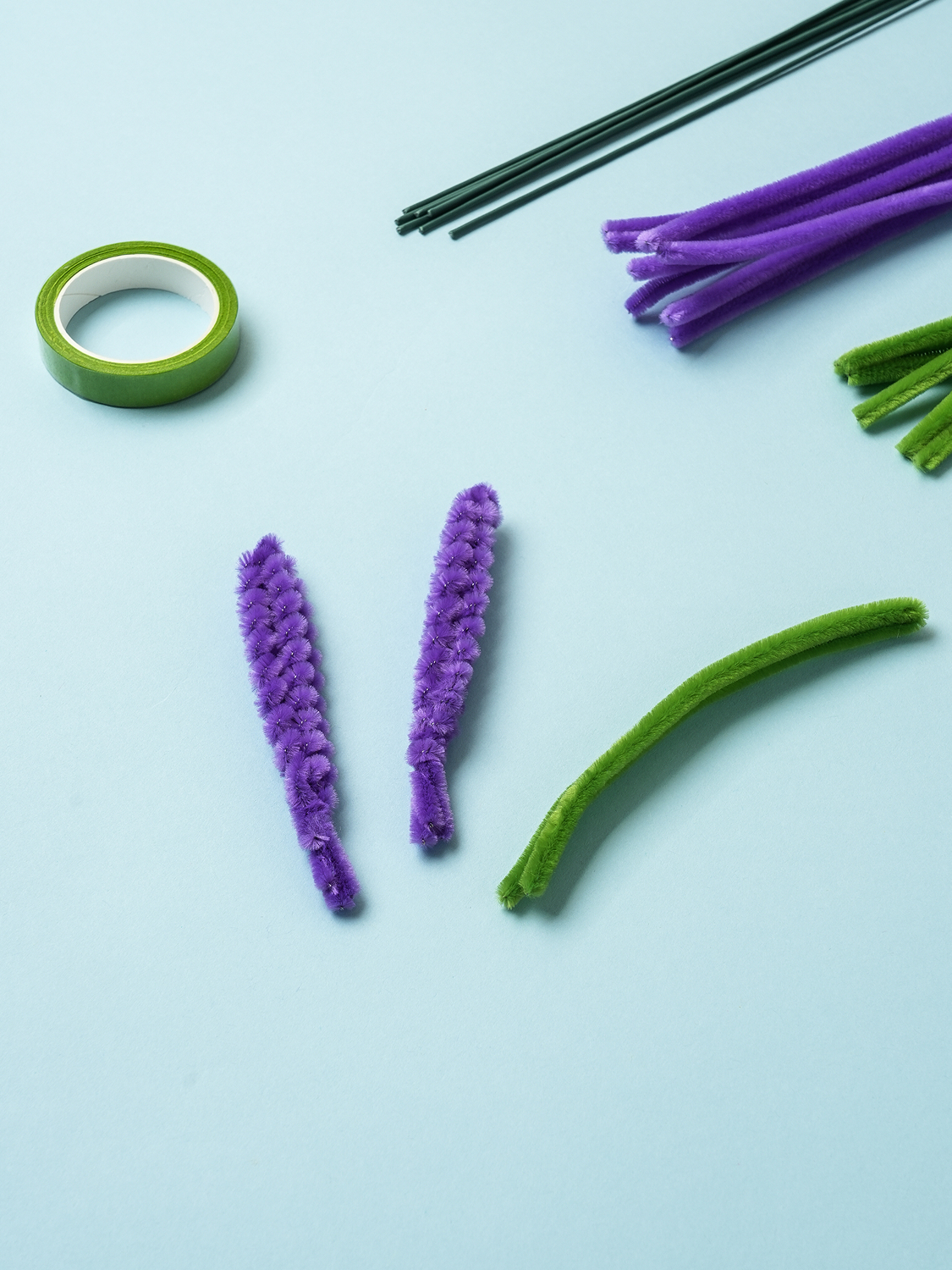 DIY Цветы из синельной проволоки, Лаванда
