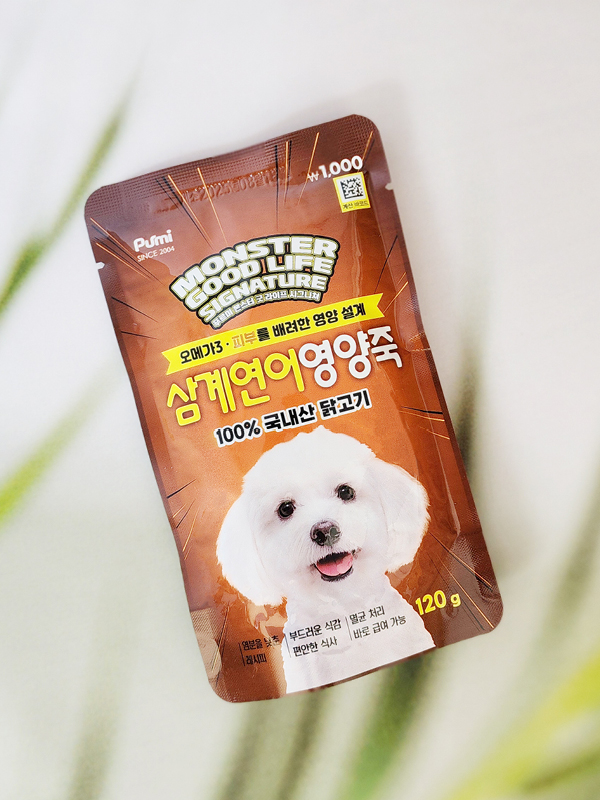[펫] 몬스터 굿 라이프 강아지 영양죽 삼계＆연어 120 g