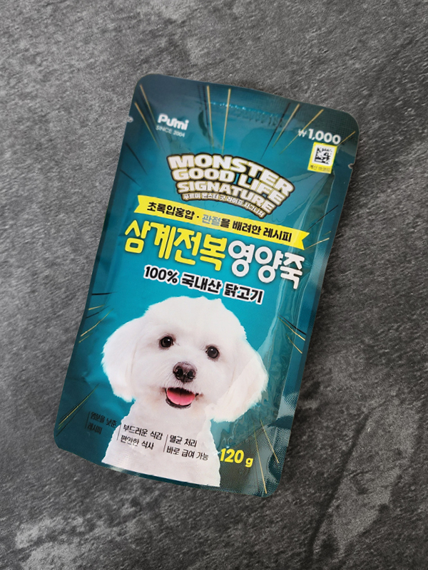 [펫] 몬스터 굿 라이프 강아지 영양죽 삼계＆전복 120 g