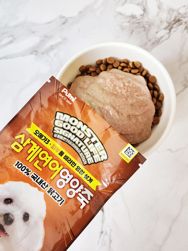 [펫] 몬스터 굿 라이프 강아지 영양죽 삼계＆연어 120 g