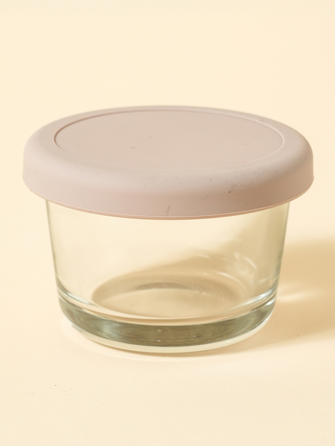 실리콘 뚜껑 원형 내열 유리 찬통 130 ml