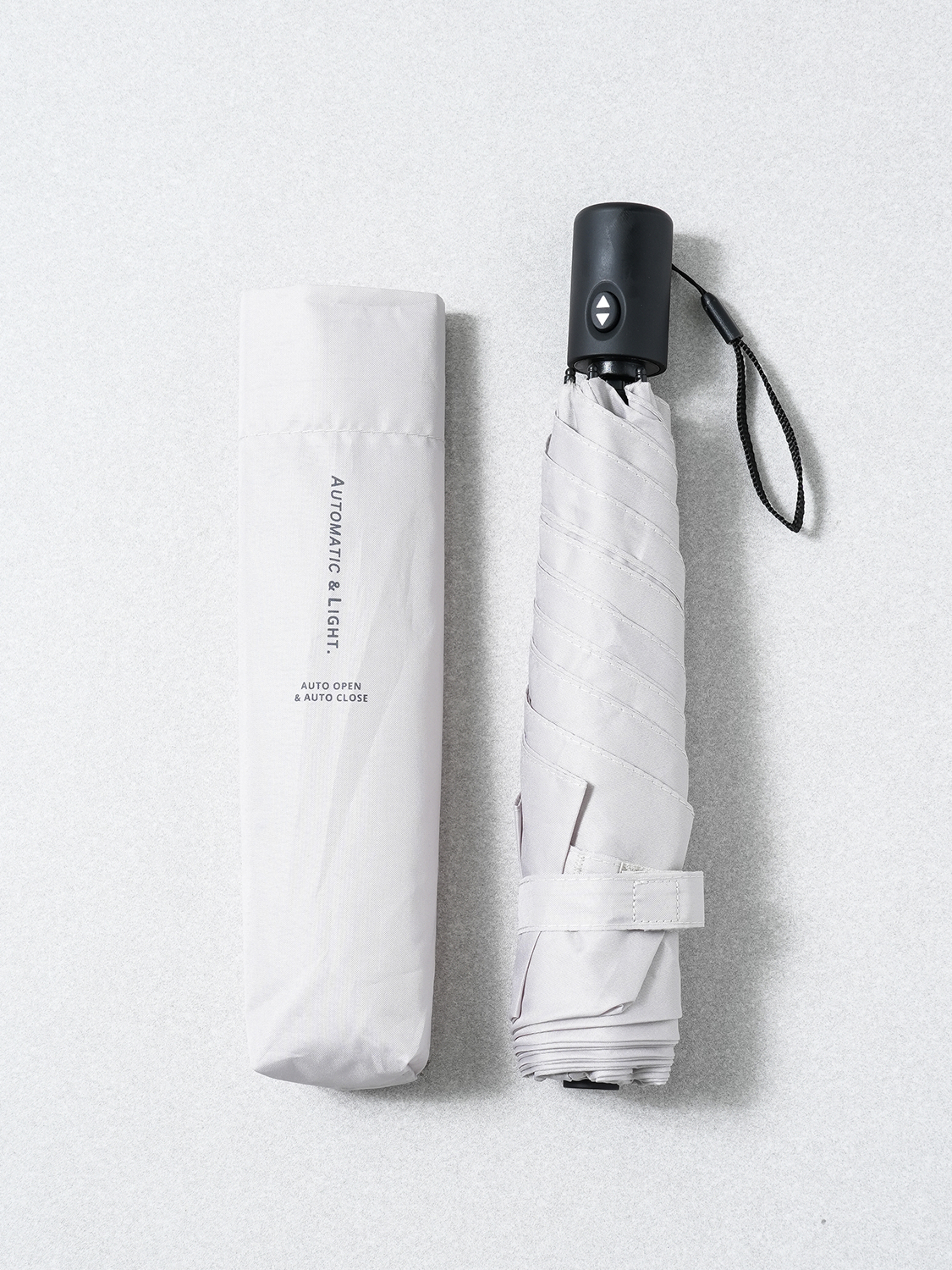 [약 200 g 중량] 경량 완전 자동 3단 우산 5K 50 cm 그레이