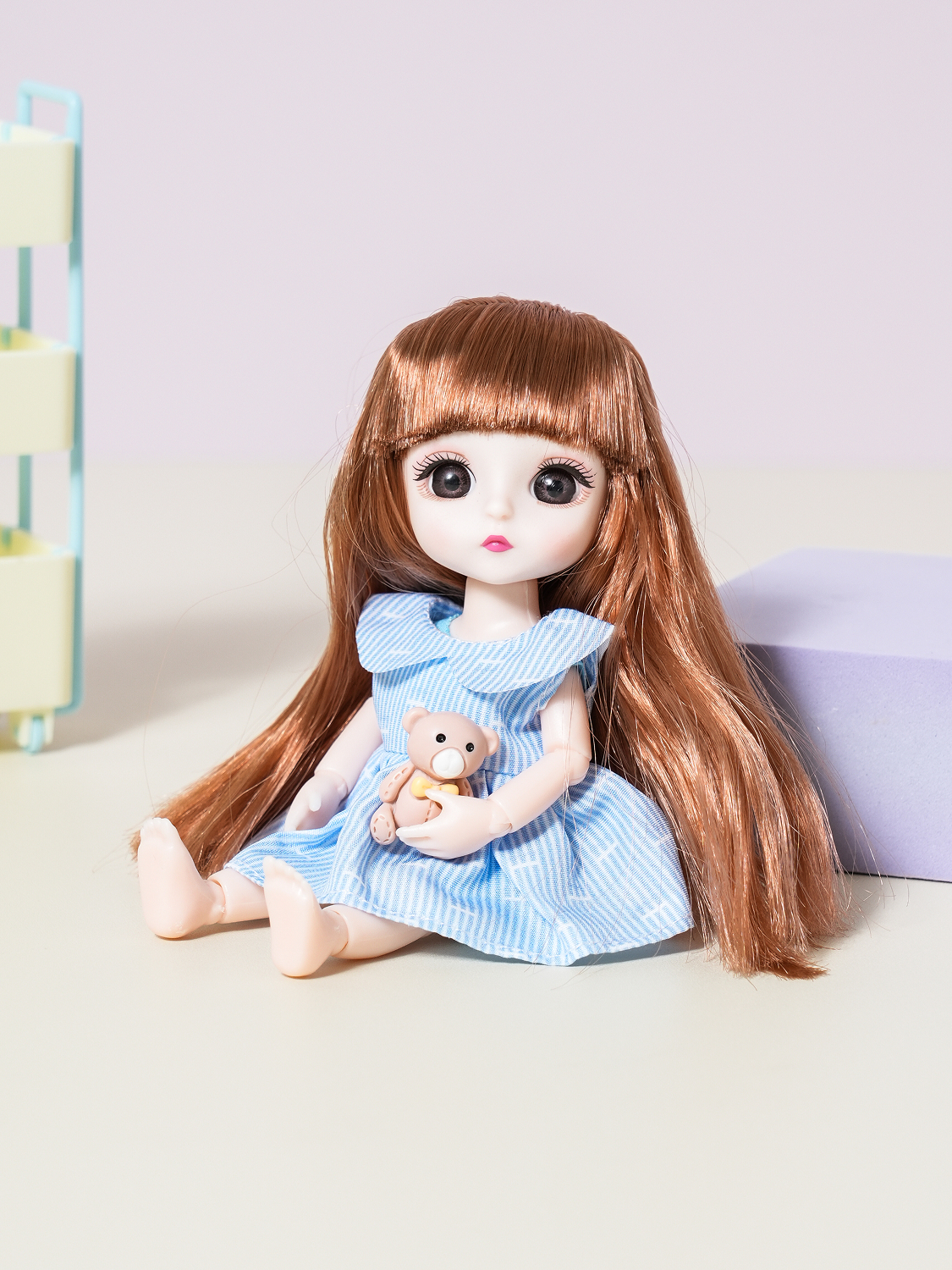 인형 DIY 관절 인형 생머리 소녀