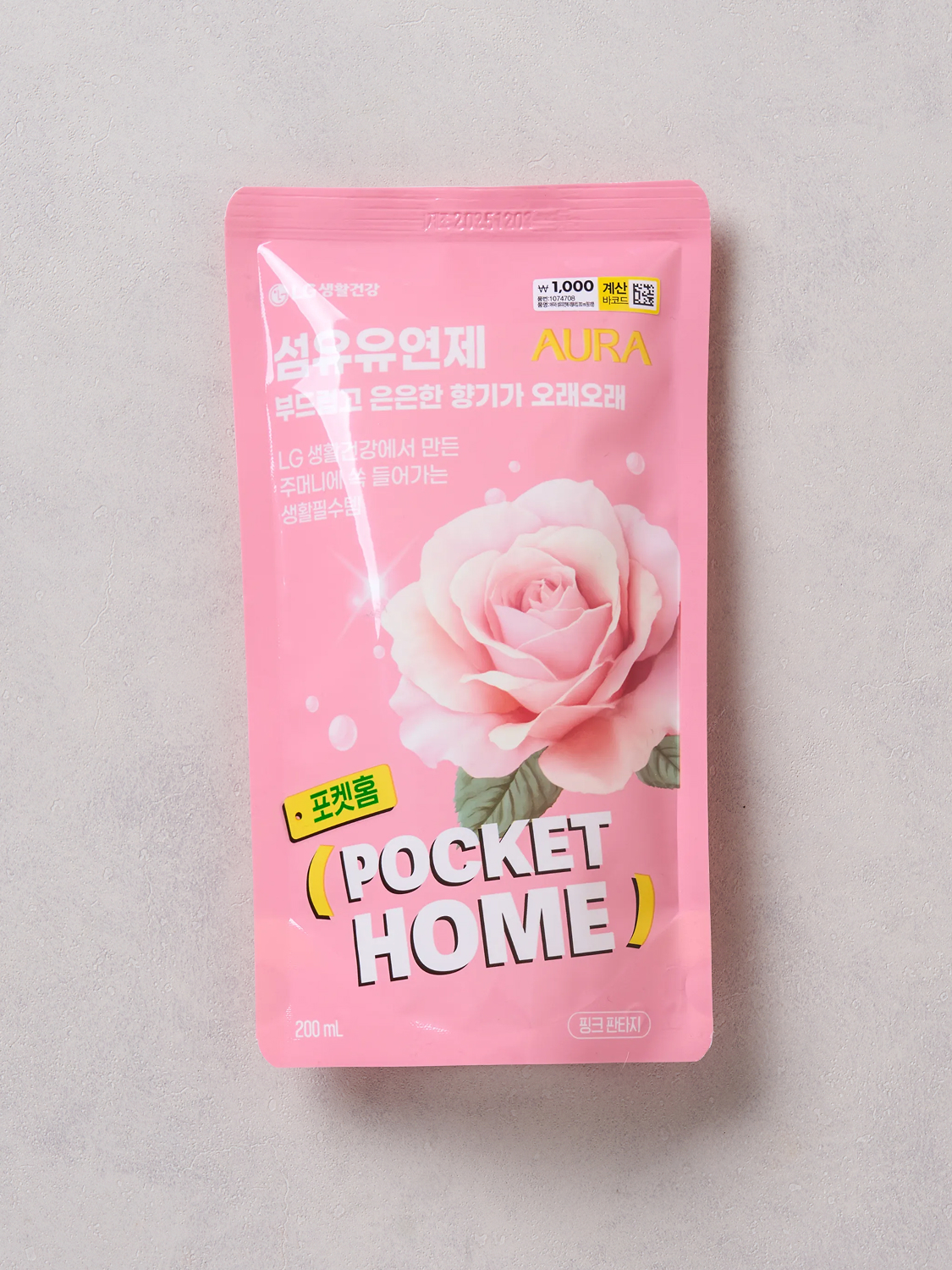 아우라 섬유유연제 리필 타입 200 ml 핑크향