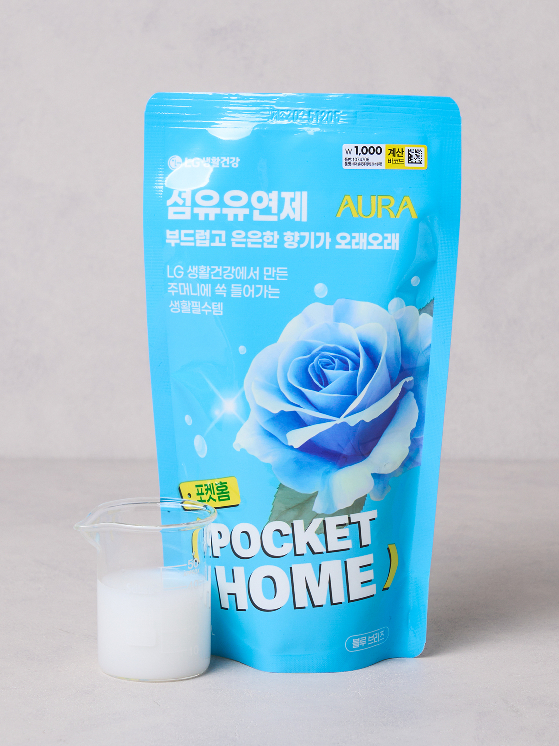 아우라 섬유유연제 리필 타입 200 ml 블루향
