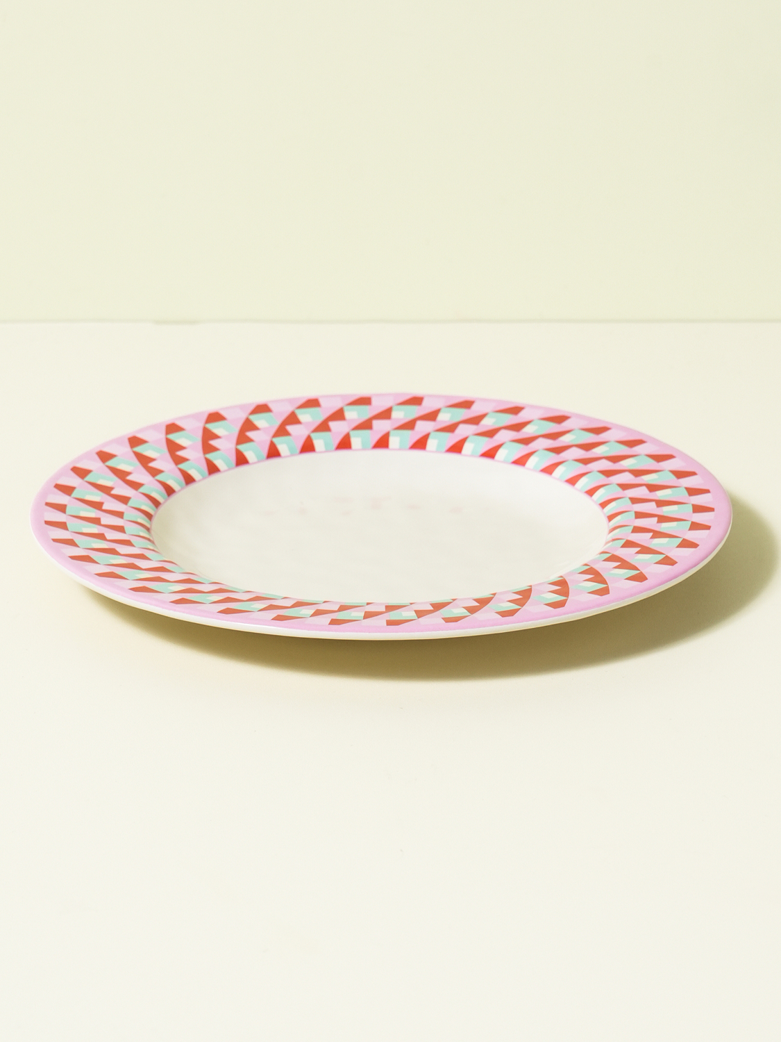 북유럽풍 패턴 멜라민 접시 21.5 cm