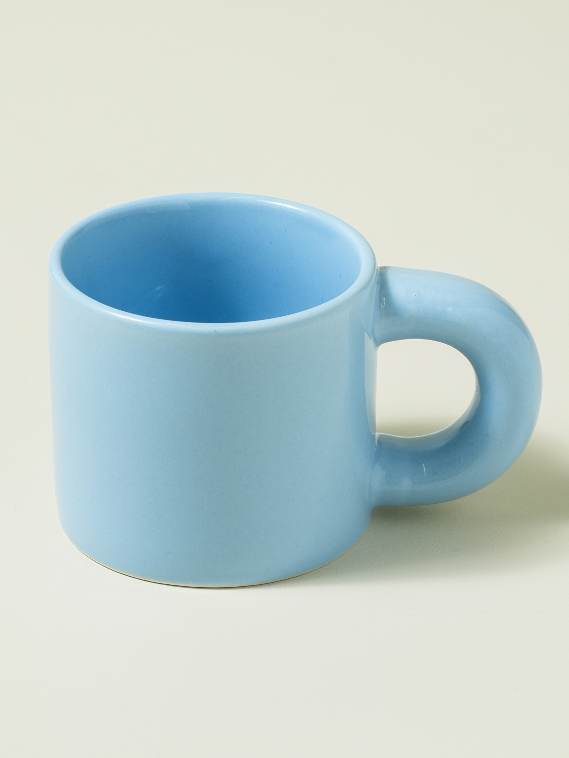 블루 통통 핸들 머그컵 330 ml
