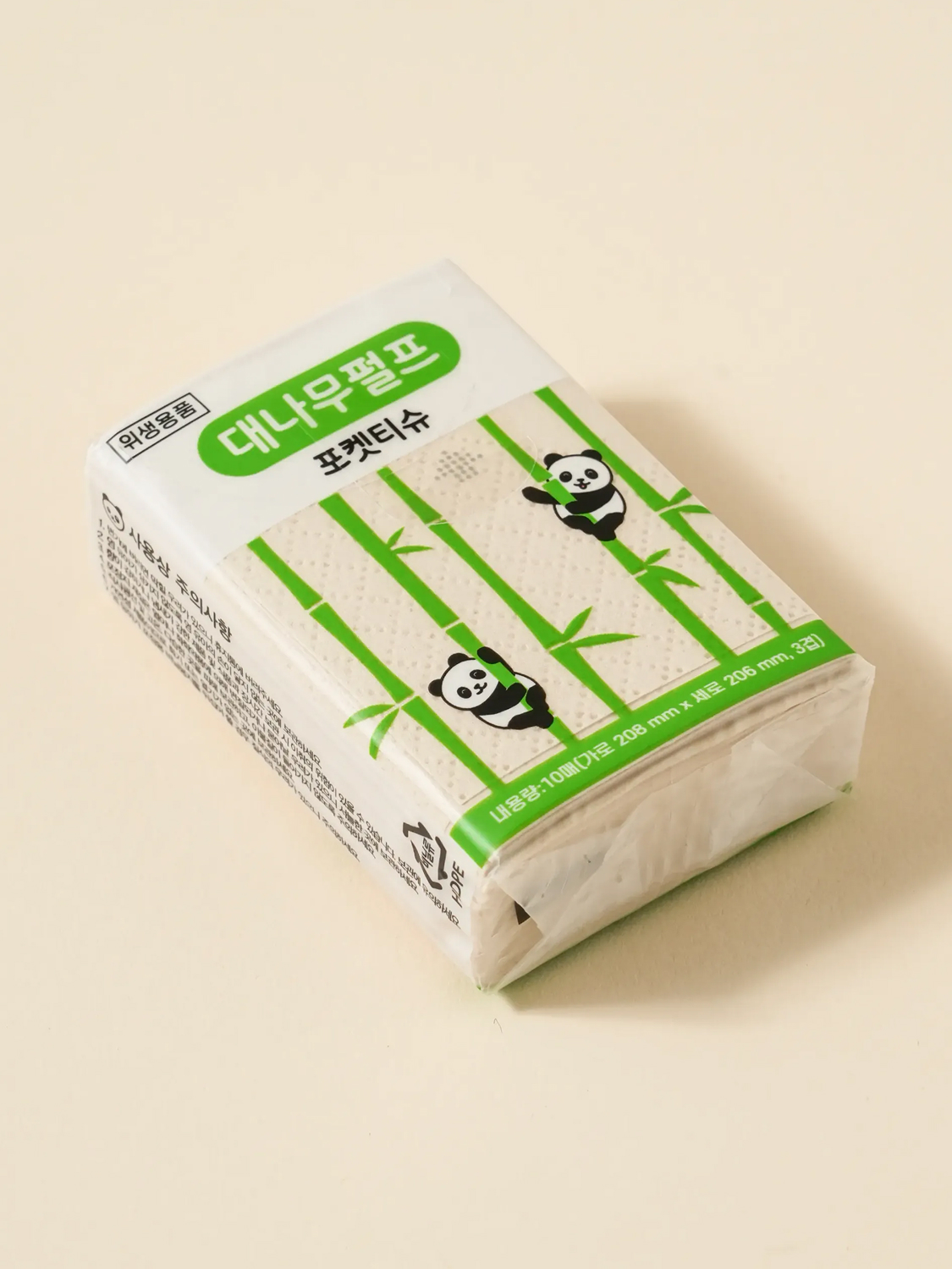 Бамбуковые карманные салфетки Panda 10 шт x 8 пачек