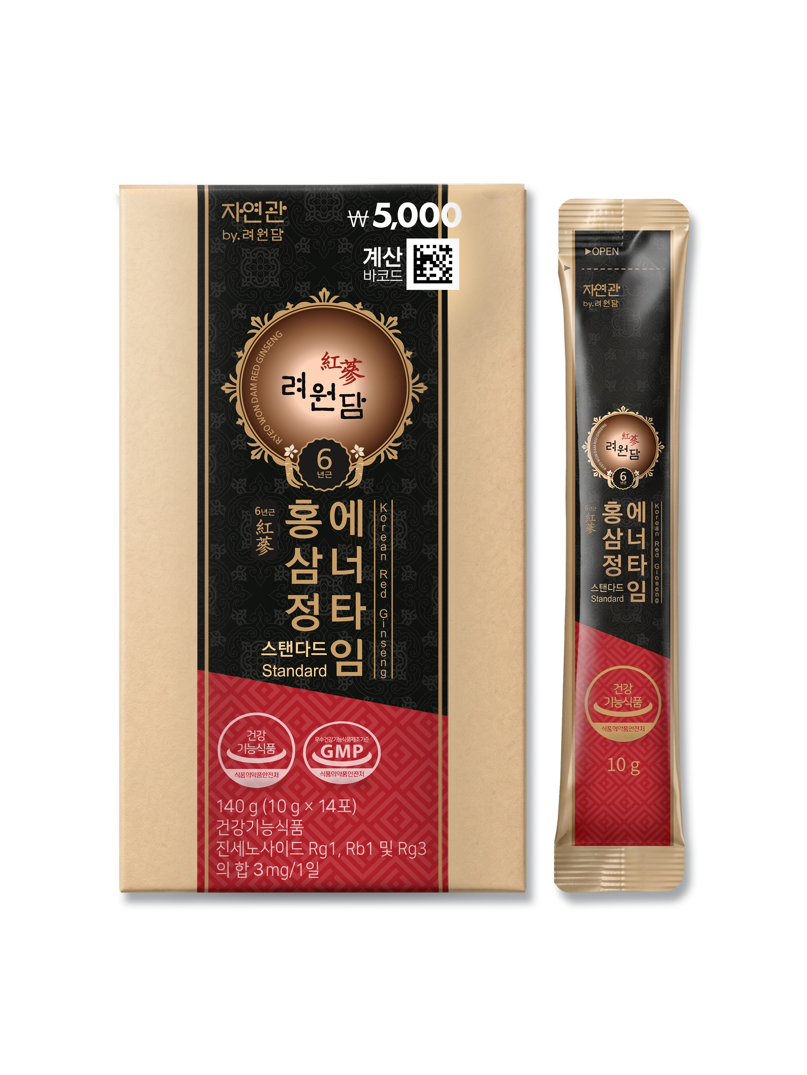 [홍삼입문자] 자연관 6년근 홍삼정 에너타임 스탠다드 14포 14일분 x 14박스