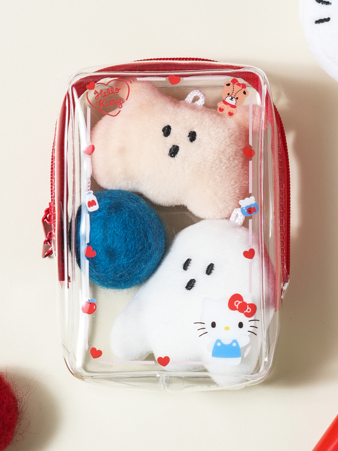 헬로키티 인형 보관 투명 파우치
