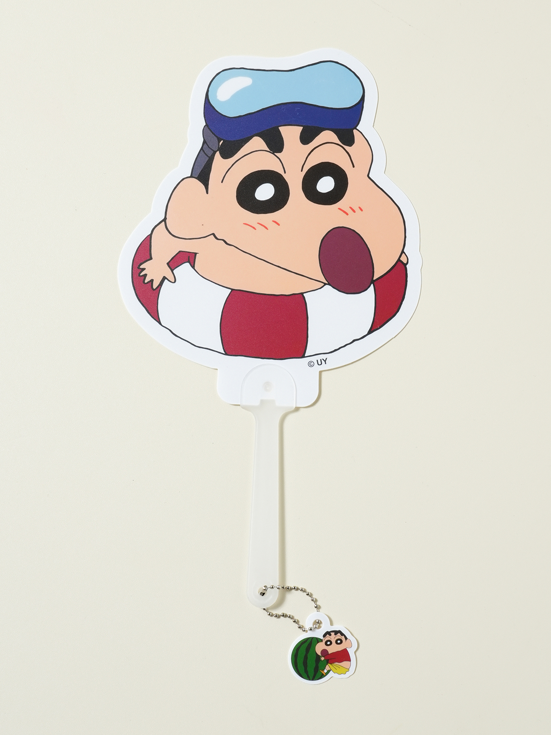 짱구 키링 손잡이 부채