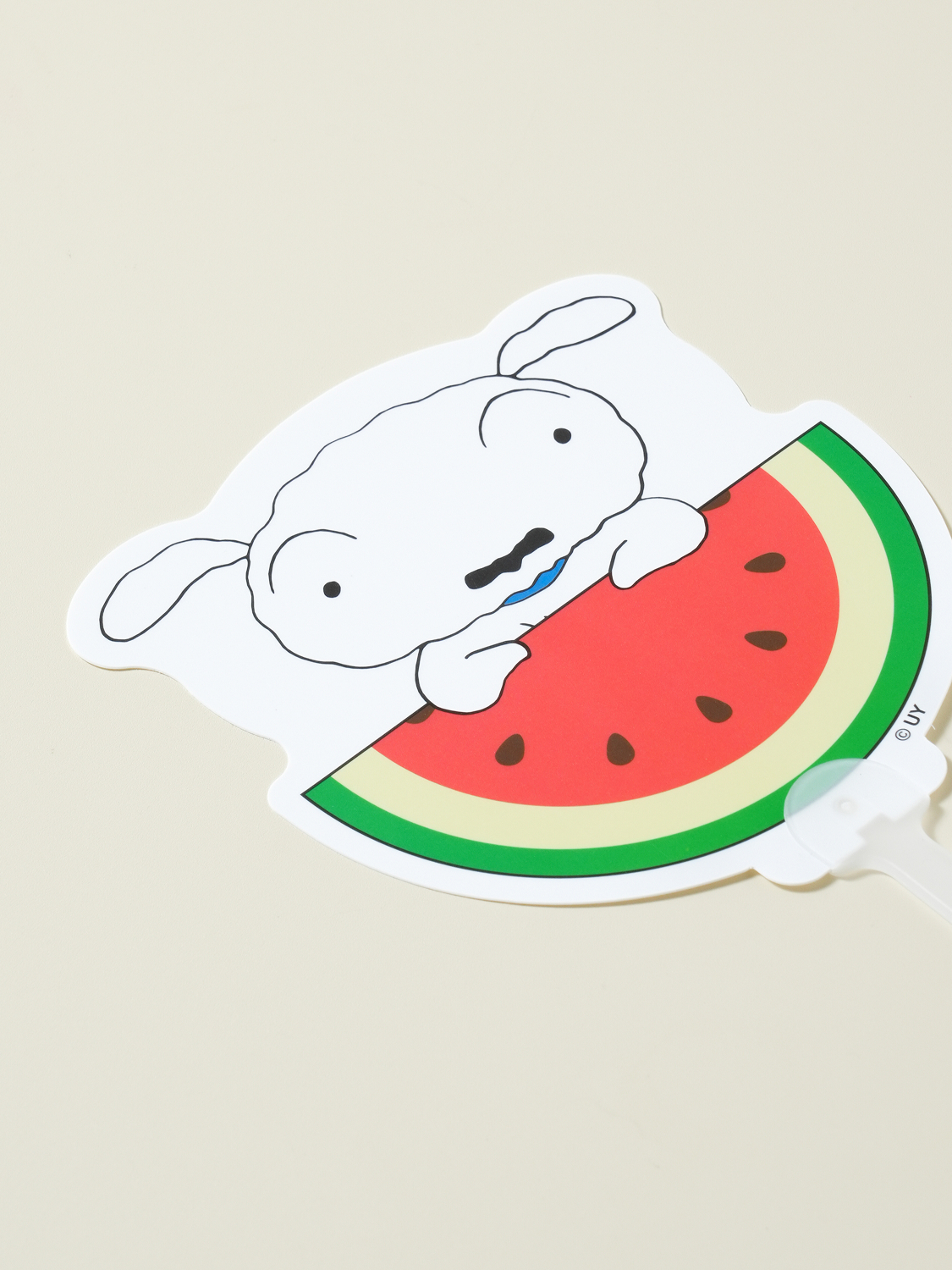 짱구 키링 손잡이 부채 흰둥이