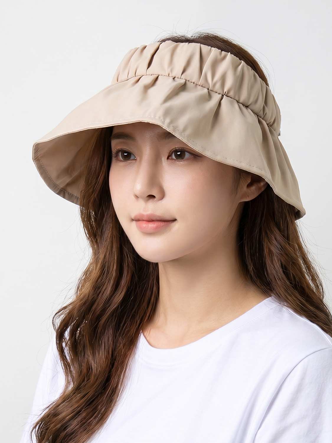 접이식 차광 모자 베이지