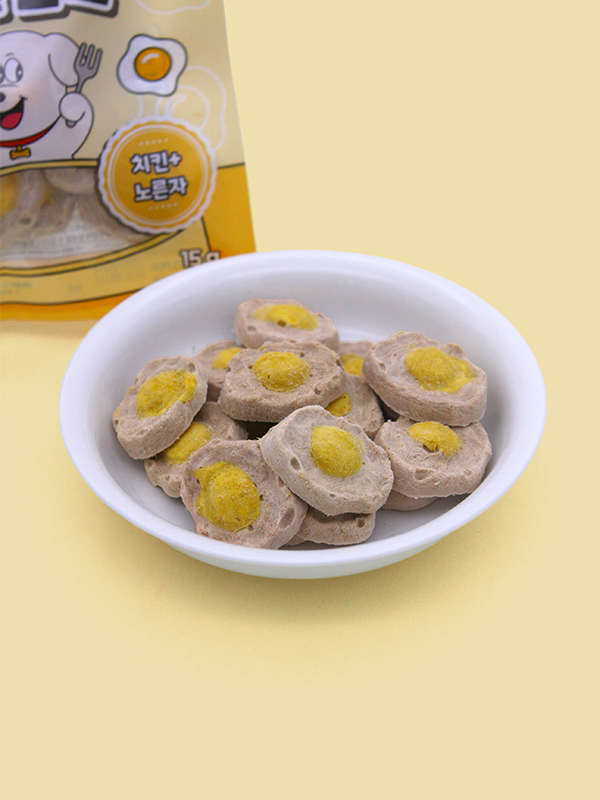 [펫] 퍼피아이 토핑간식 동결건조 치킨 노른자 15 g
