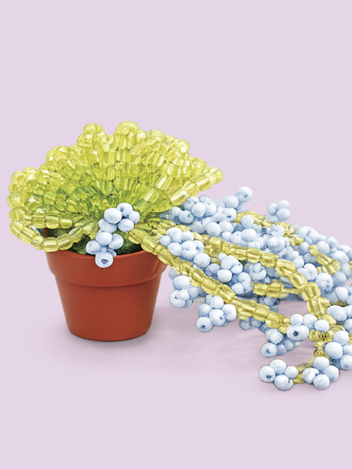 비즈 꽃 화분 DIY 블루