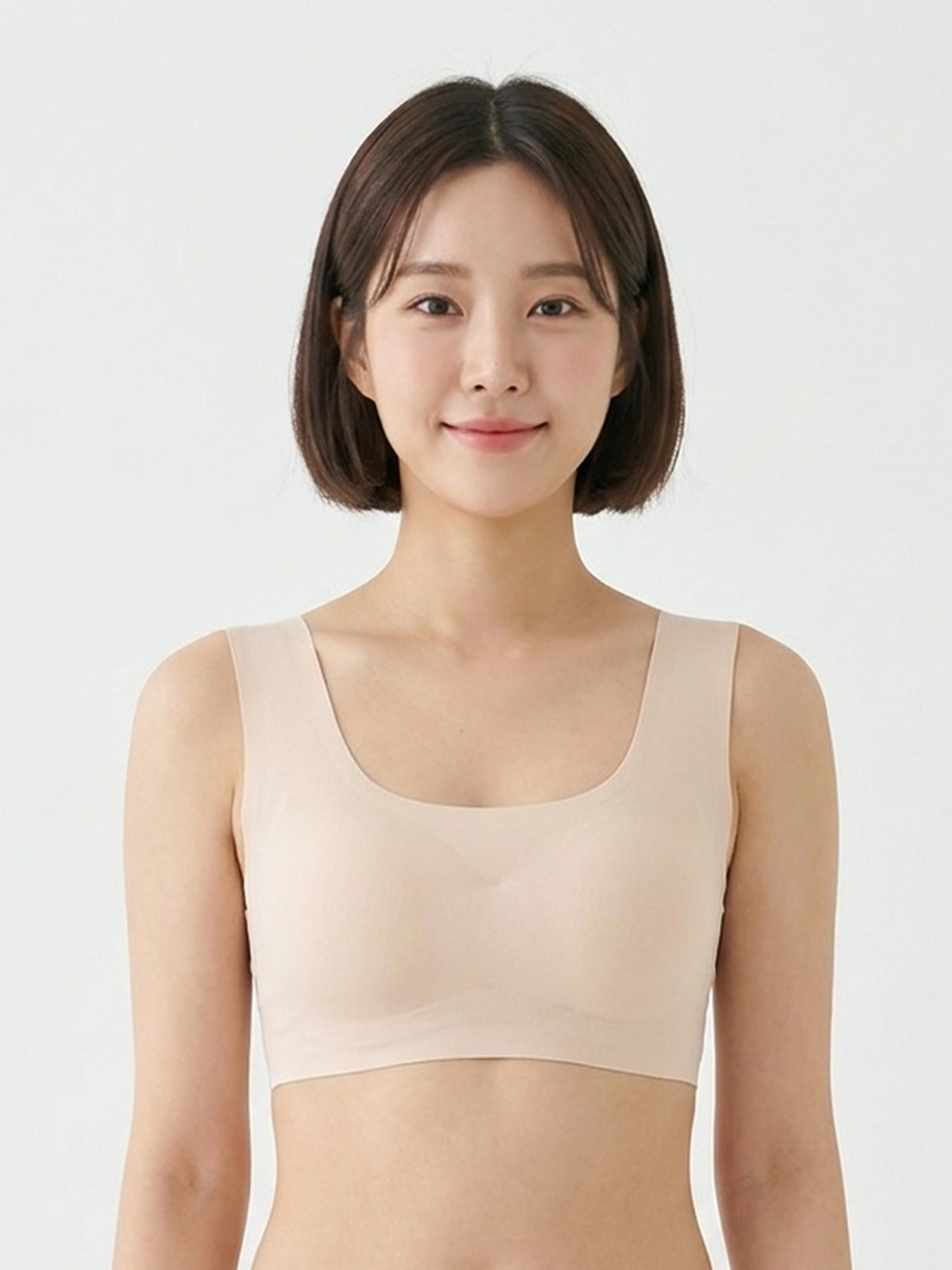 무봉제심리스브라(M)(베이지)