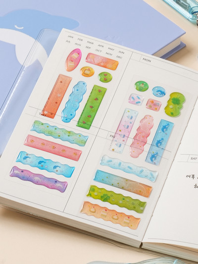 Bingdol Bingdol Glitter Epoxy Stickers 2 Sheets