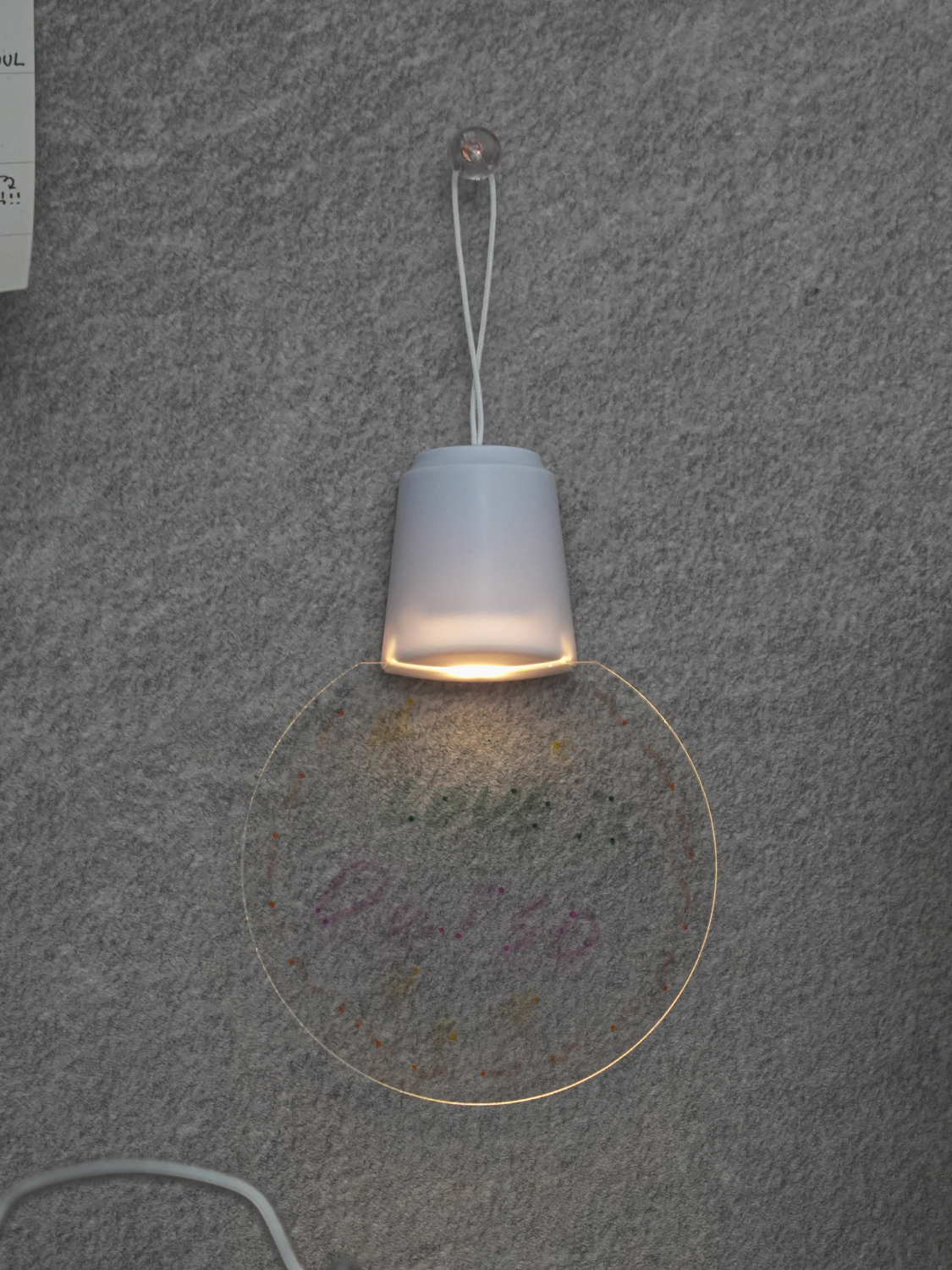 메모 가능 아크릴 LED 걸이형