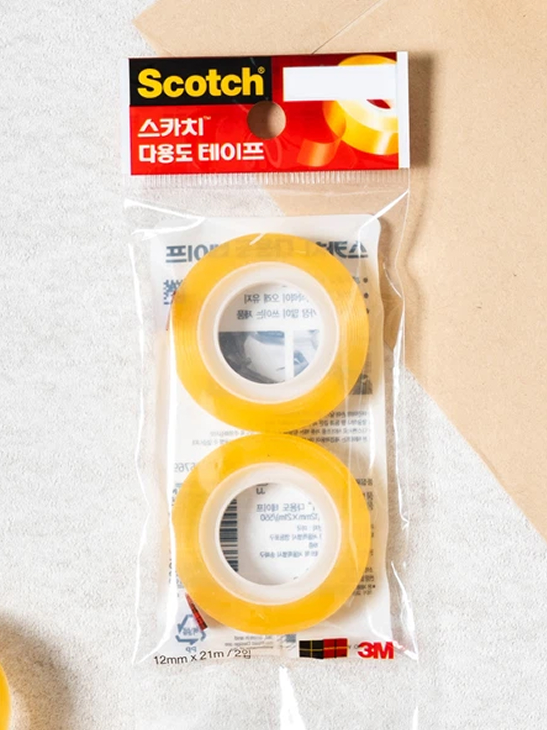 3M 스카치 다용도 리필 테이프 12mmX21m 2개입