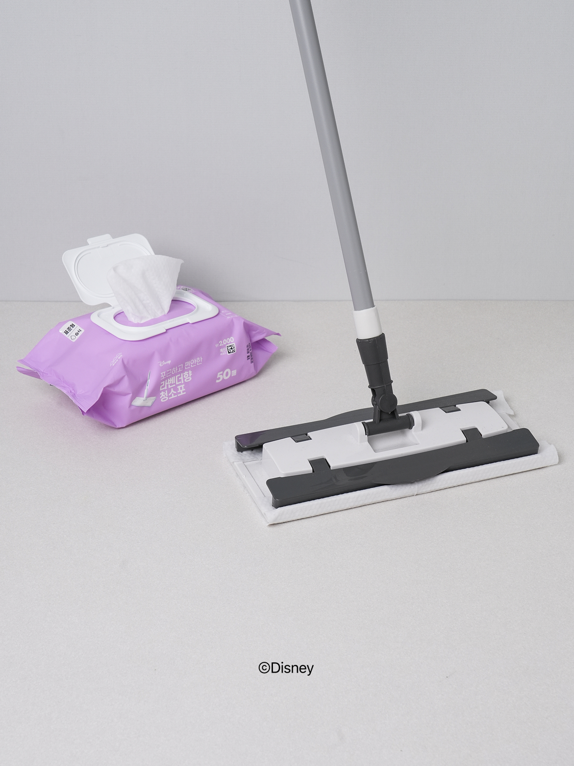 디즈니 습식 청소포 20 X 30 cm 50매입 라벤더