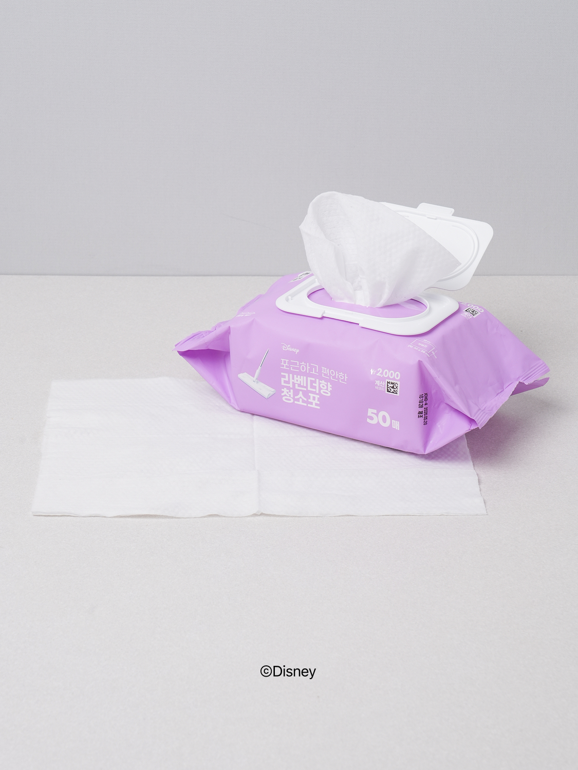 디즈니 습식 청소포 20 X 30 cm 50매입 라벤더