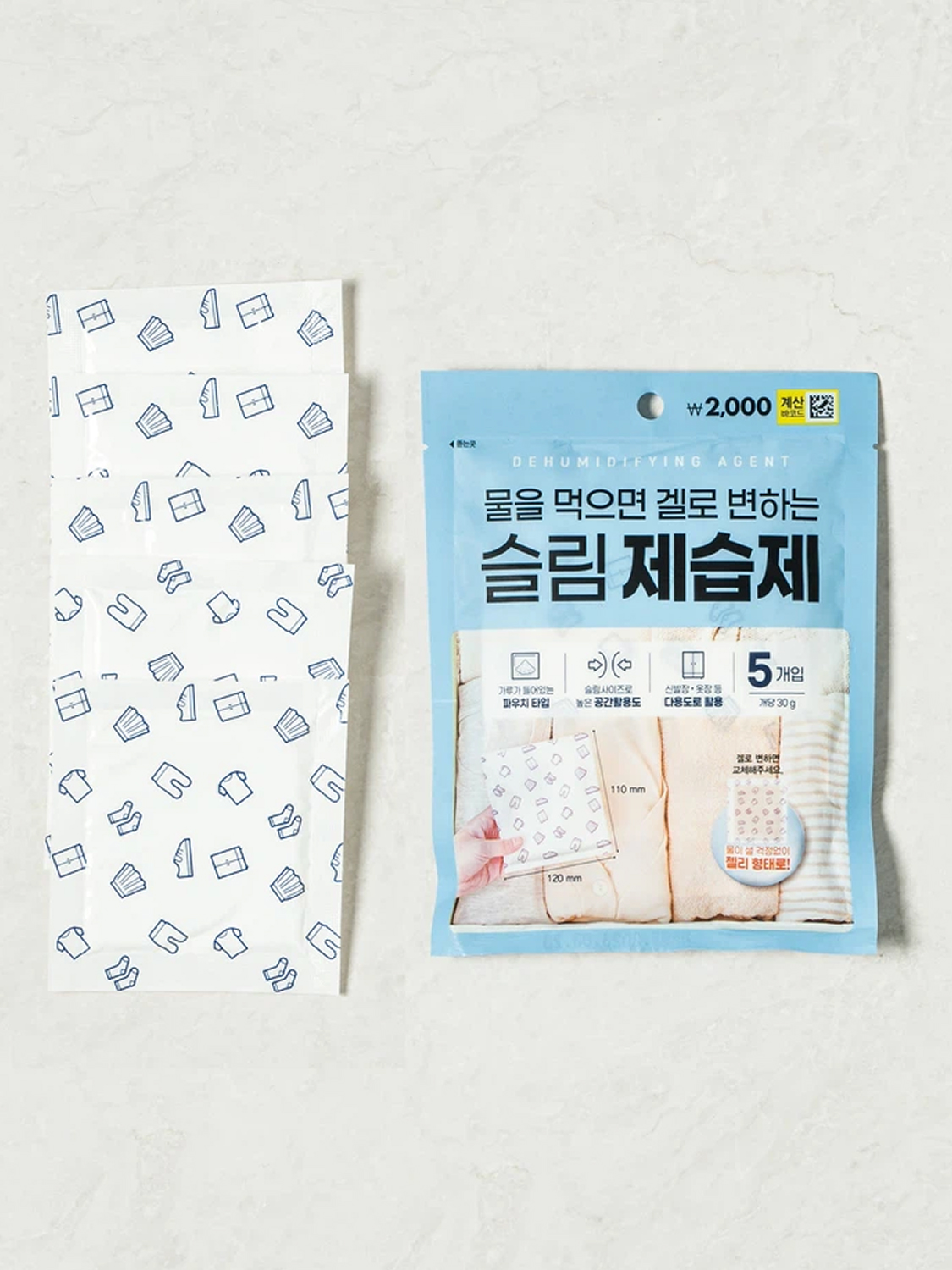 슬림 겔 타입 제습제 30 g 5개입