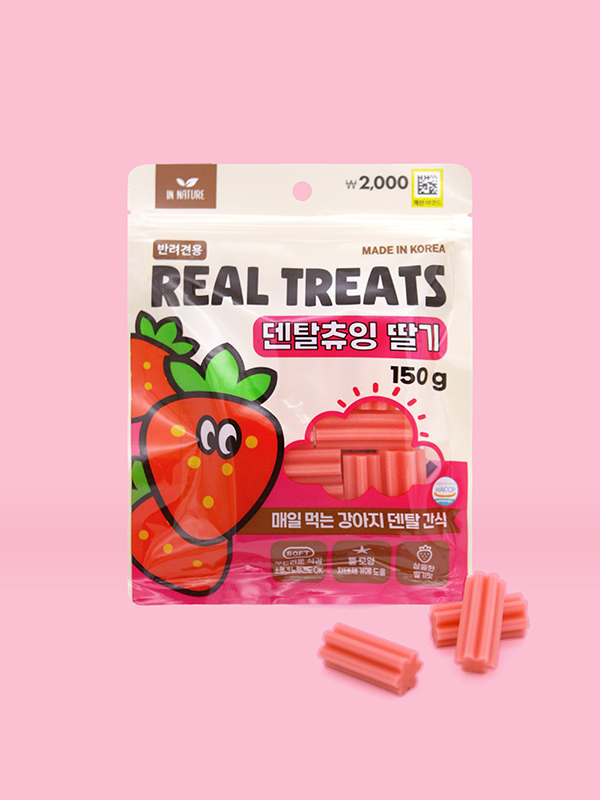 [펫] 인네이처 덴탈츄잉 딸기 150 g