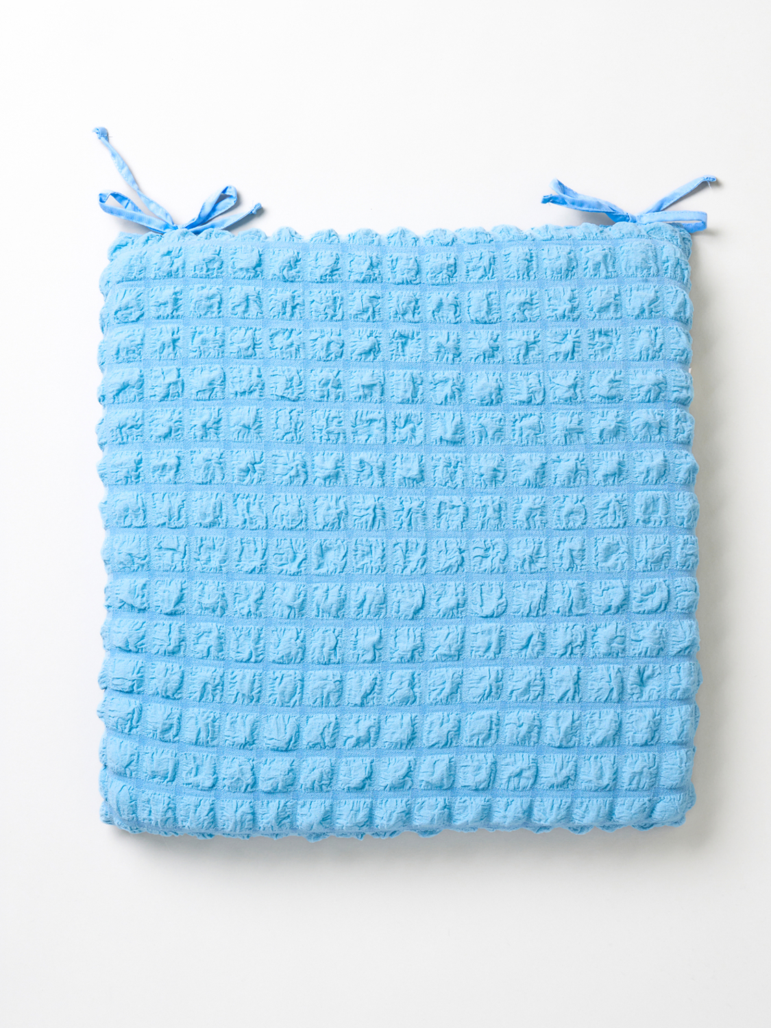 버블 시어서커 사각 방석 40 X 40 cm 블루