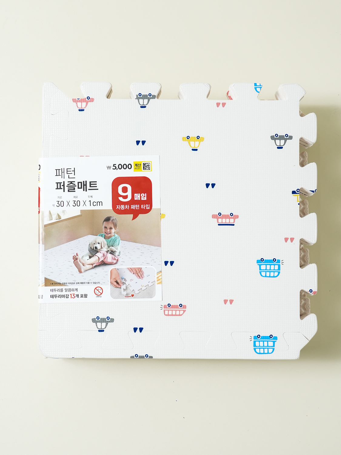 자동차 패턴 퍼즐 매트 30 X 30 X 1 cm 9개입