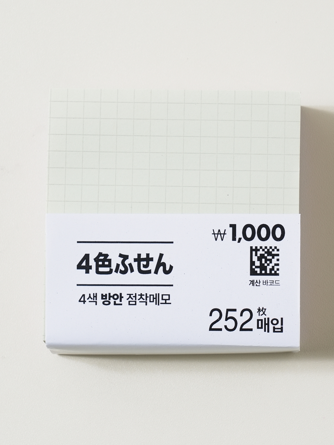 파스텔 4색 방안 점착 메모 252매입