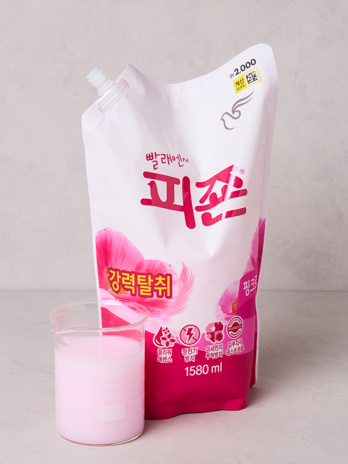 피죤 섬유유연제 1580 ml 핑크로즈 향