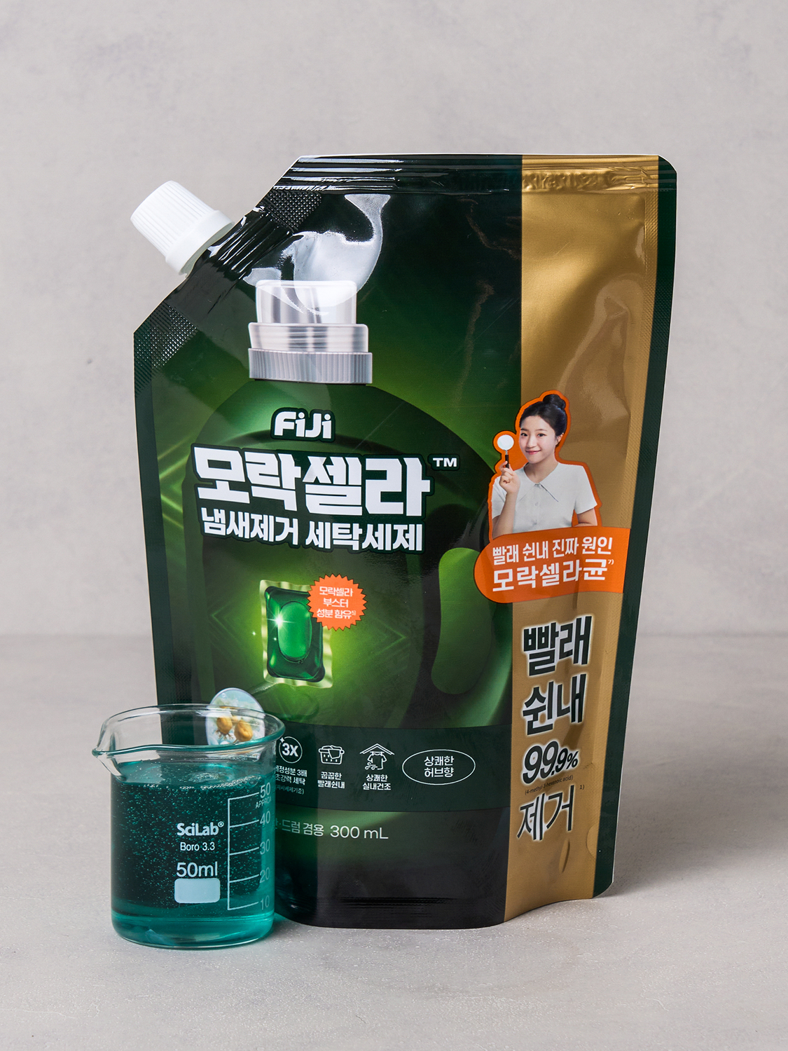 피지 모락셀라 세탁세제 리필 타입 300 ml 허브향 (일반/드럼 겸용)