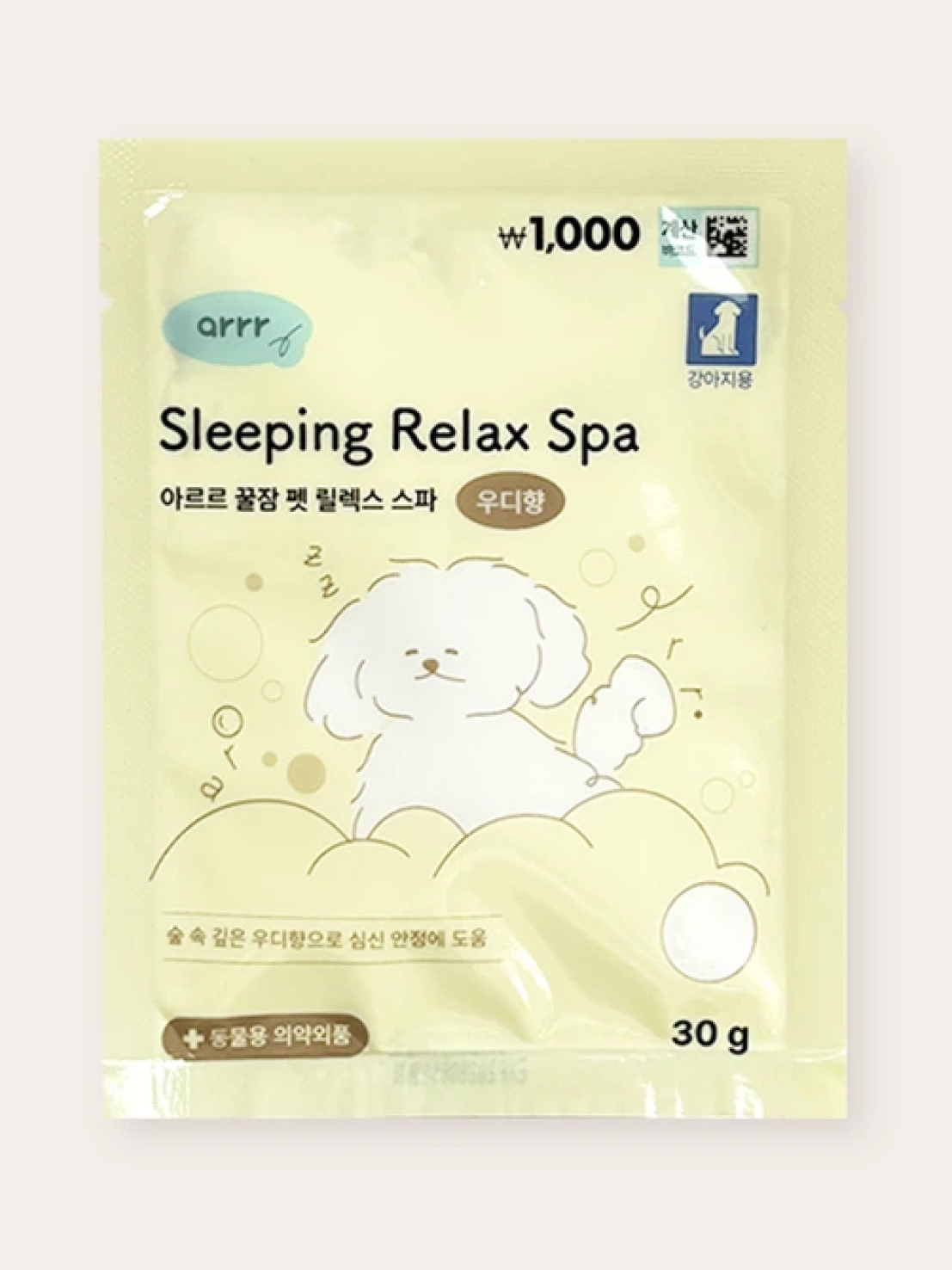 [펫] 아르르 꿀잠 펫 릴렉스 스파 우디 향 30 g