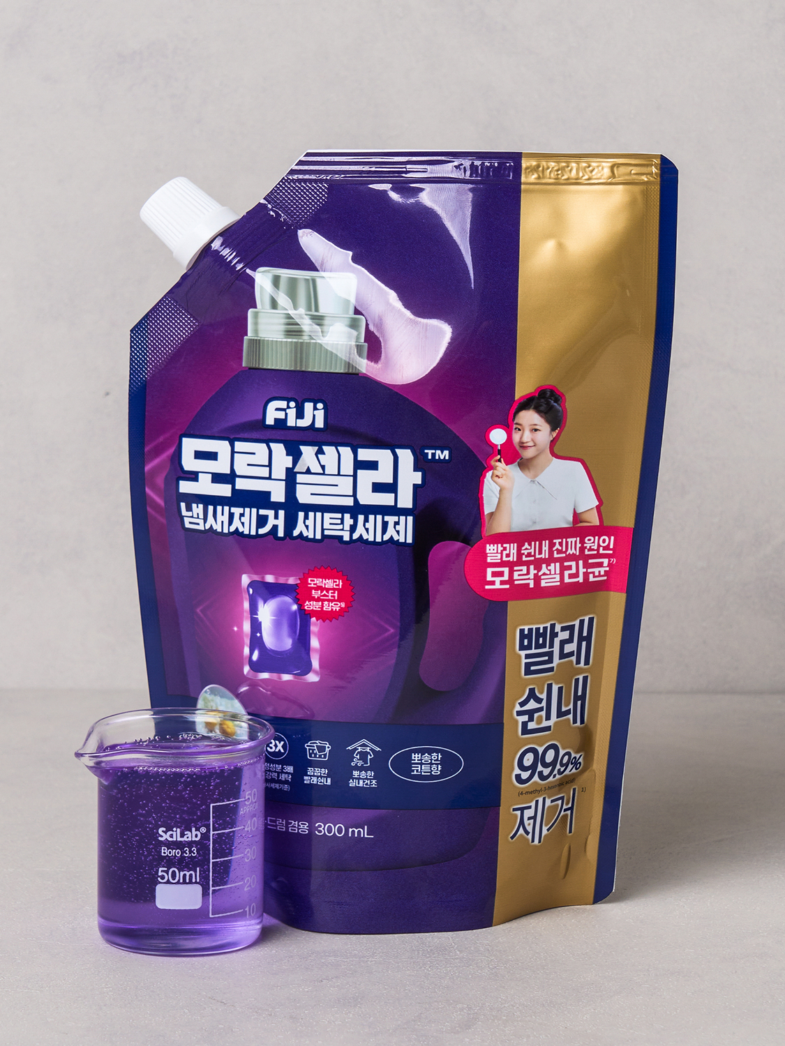 피지 모락셀라 세탁세제 리필 타입 300 ml 코튼향 (일반/드럼 겸용)