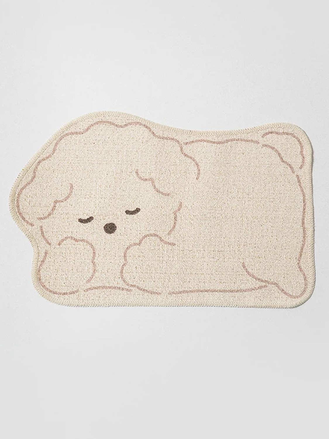동물 모양 발매트 58 X 37 cm 아이보리